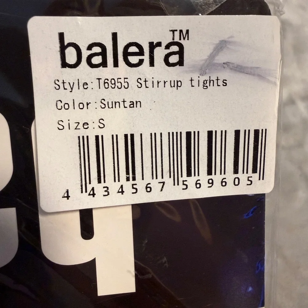 Balera Stirrup Dance Tights T6955 Suntan Size S NWT‎